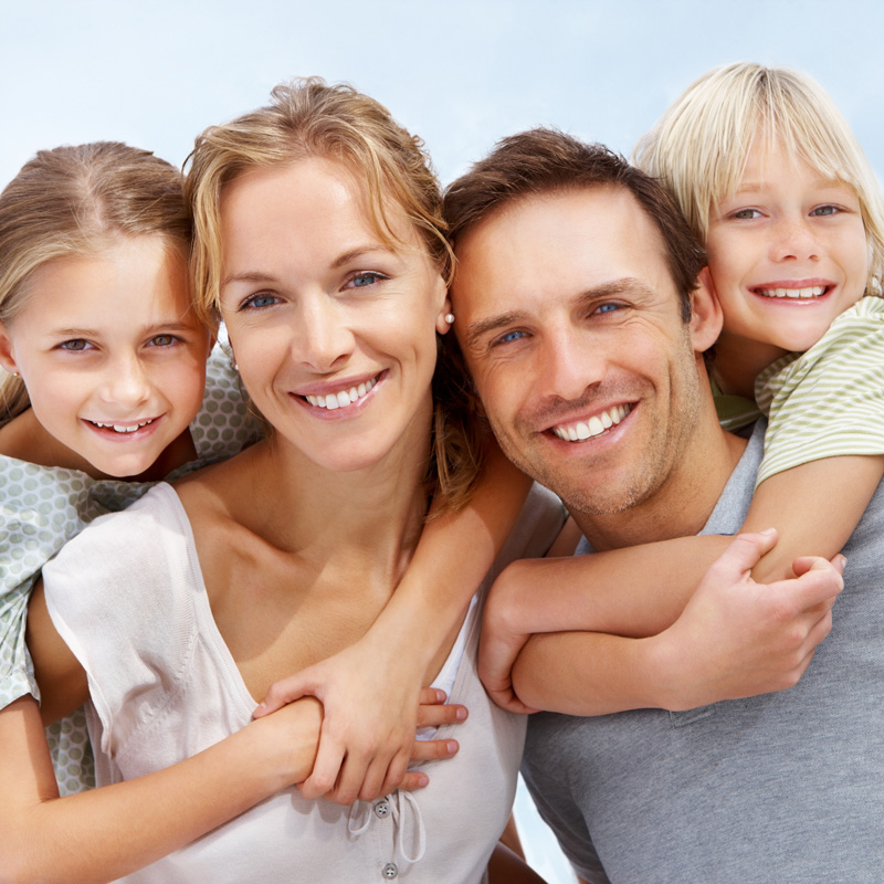 family smiling