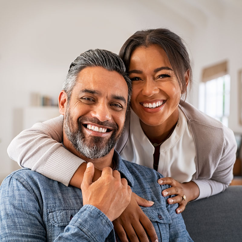 couple smiling
