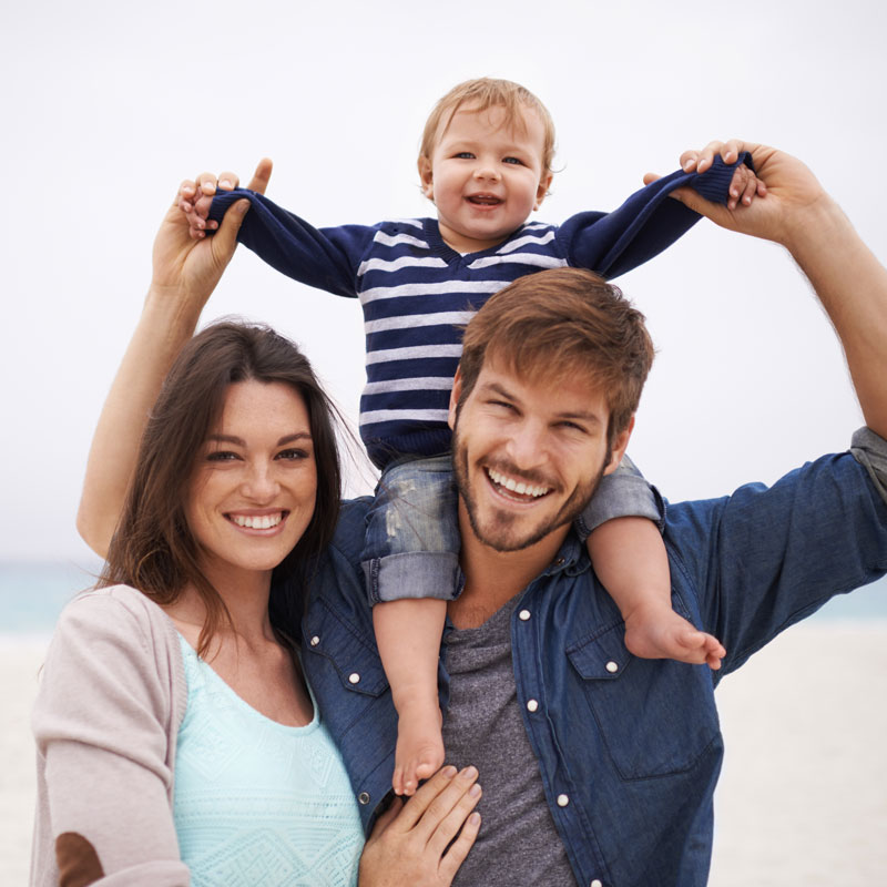family smiling