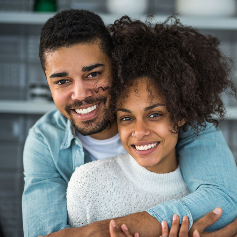 couple smiling
